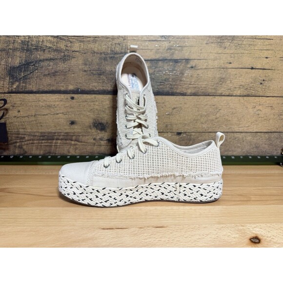 Skechers BOBS Espadrille Lace-Up Sneakers Sesame Natural - Picture 4 of 10